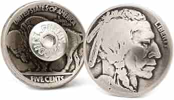 oohuhu　インディアンヘッドコンチョ 6個 Indian head インディアンヘッドコンチョ/INDIAN HEAD CONCHO・31mm レザー